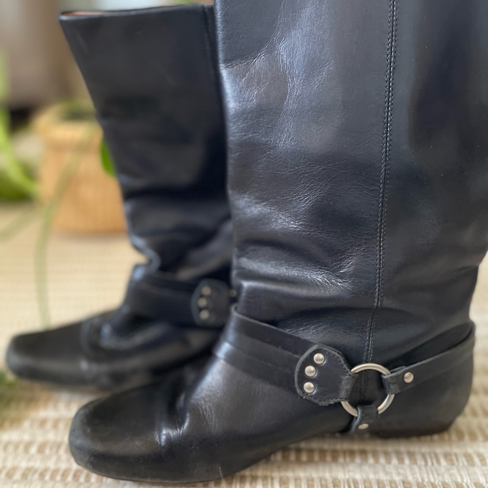Vintage leather Frye moto boot size 7